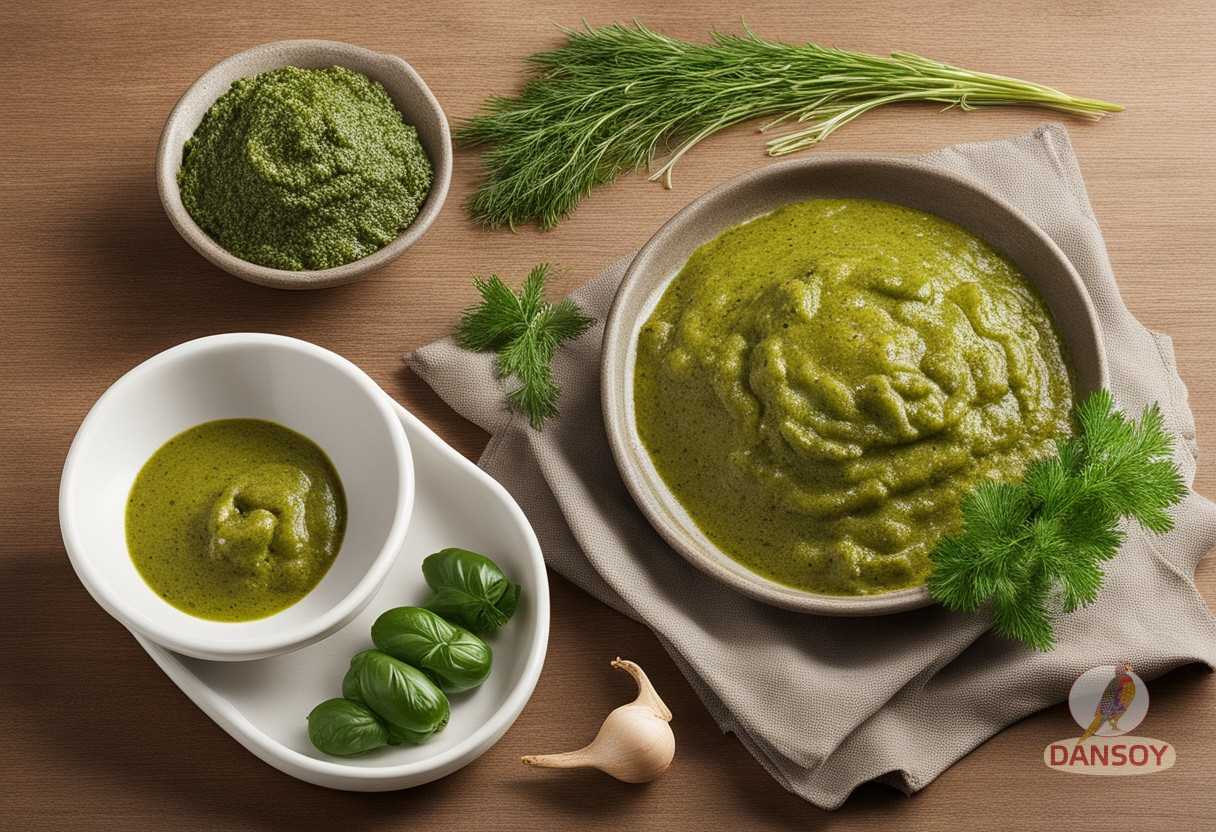 Illustration pour la section : À essayer avec n'importe quel plat vert, par exemple - Sauces innovantes