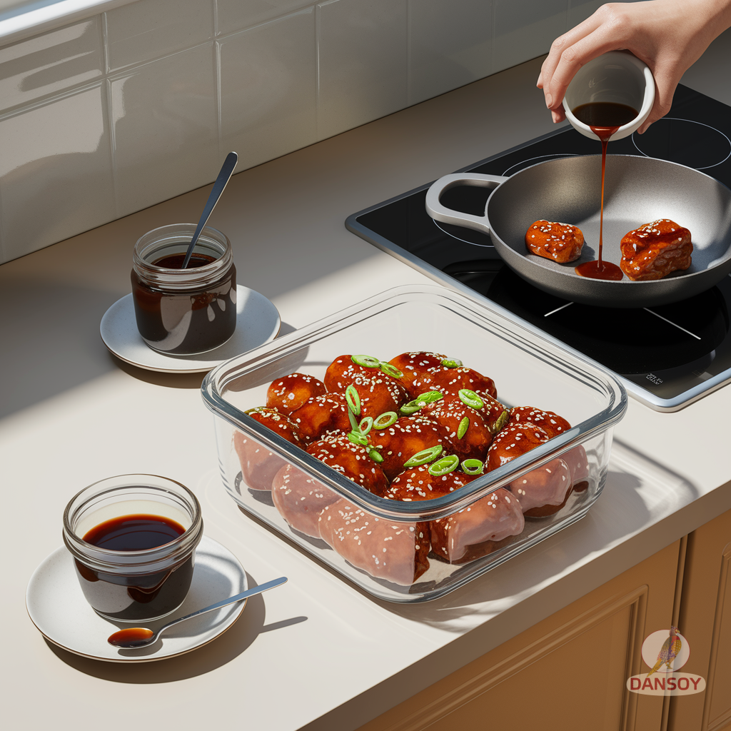 Illustration for section: Залишки курки теріякі зберігайте в герметичному конте - курка теріякі