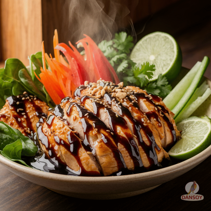 соєвий курячий салат з овочами