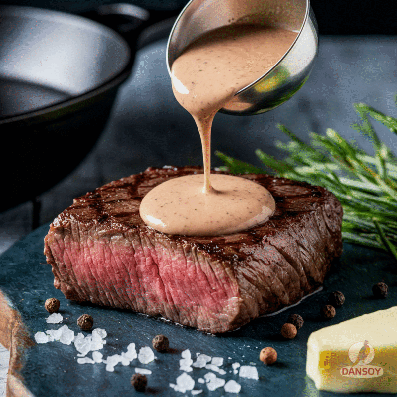 соус чорного перцю для стейка