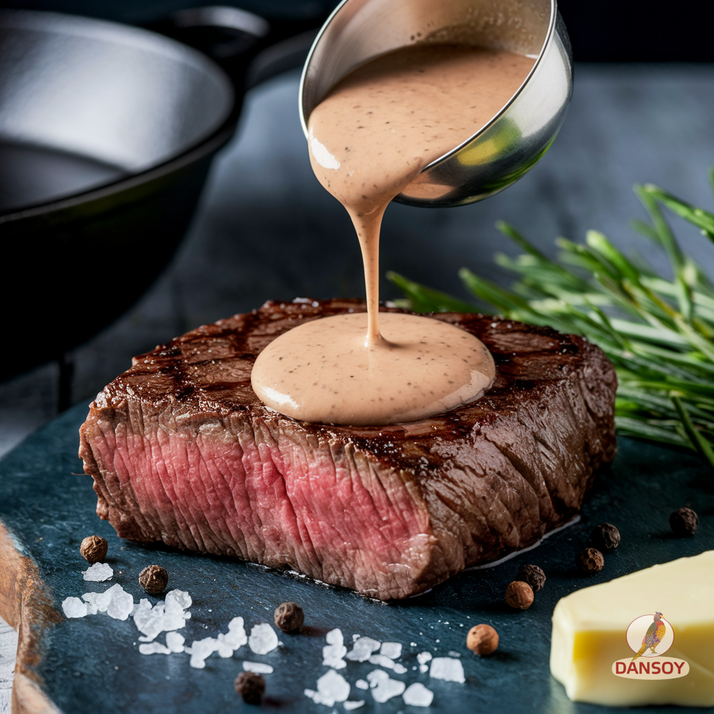 соус чорного перцю для стейка