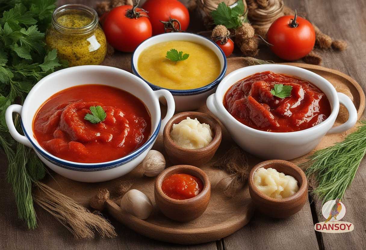Ukrayna yemekleri için Dansoy sos çeşitleri