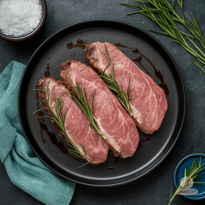 соковитий стейк з перцем