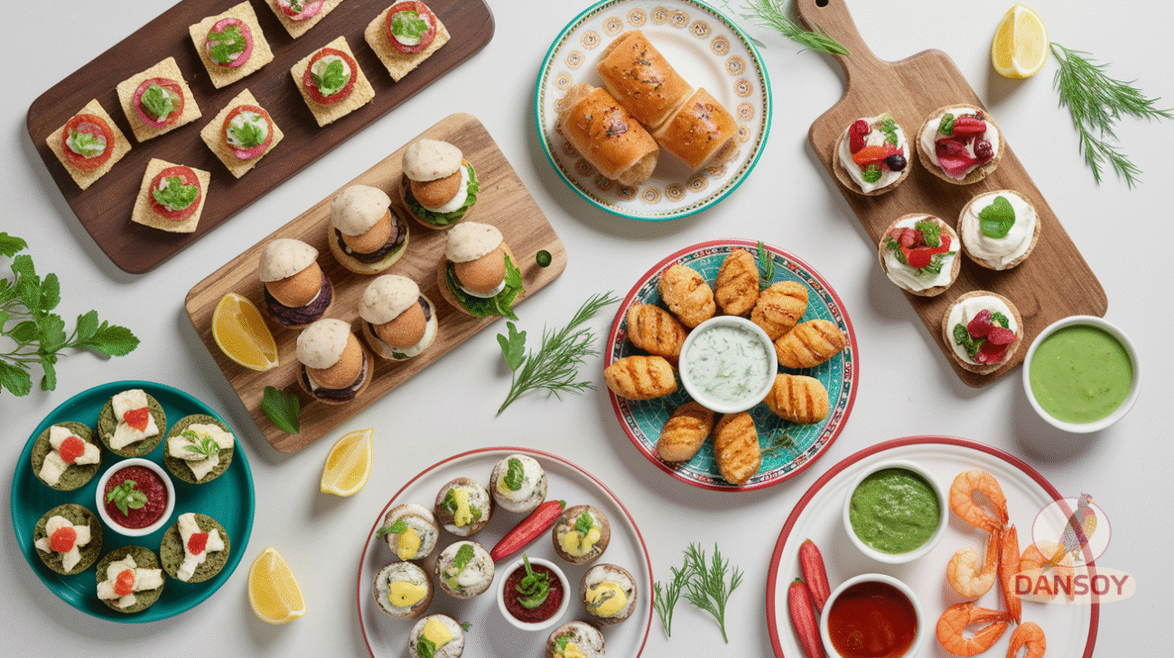 Легкі закуски з соусами