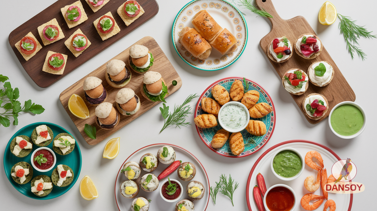 Легкі закуски з соусами