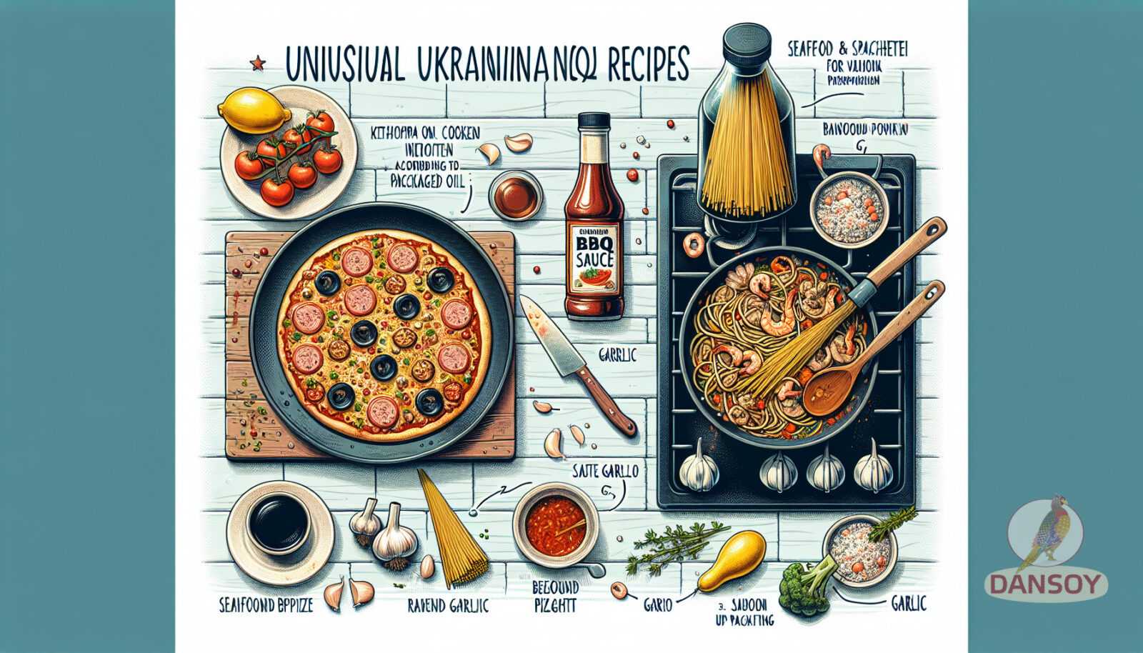 Illustration for section: BBQ піца готова! Бон appetit! 4. BBQ Спагеті з BBQ соусом Необов’ - bbq соус рецепти