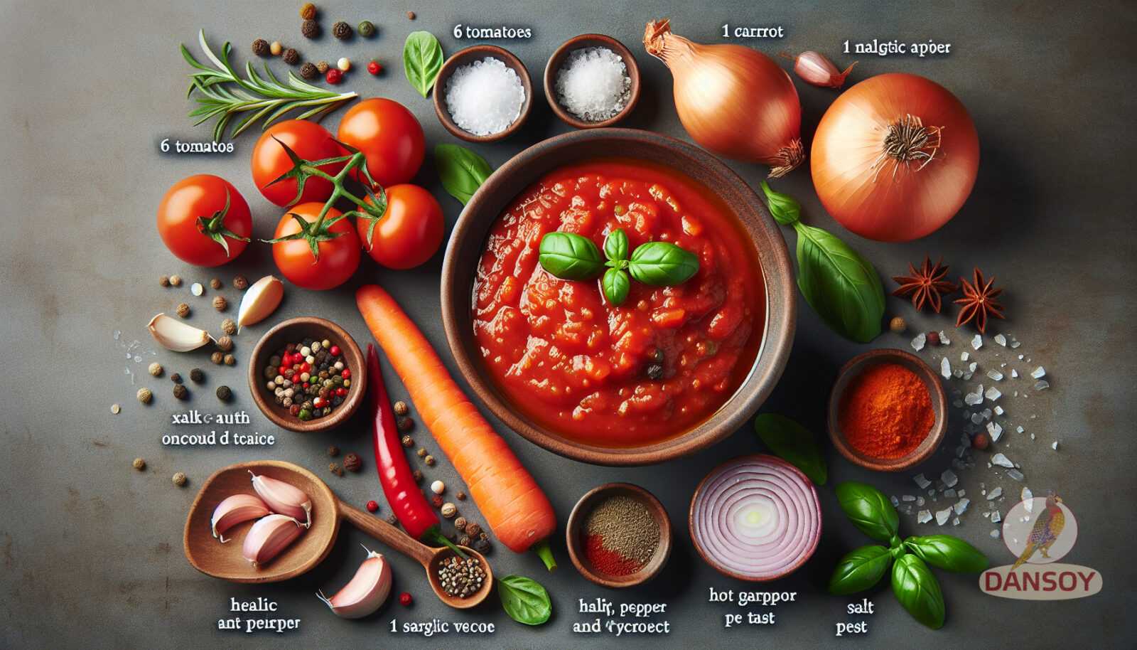 Illustration pour la section : 5. Sauce tomate La sauce tomate est une sauce classique qui est une sauce sans glucides