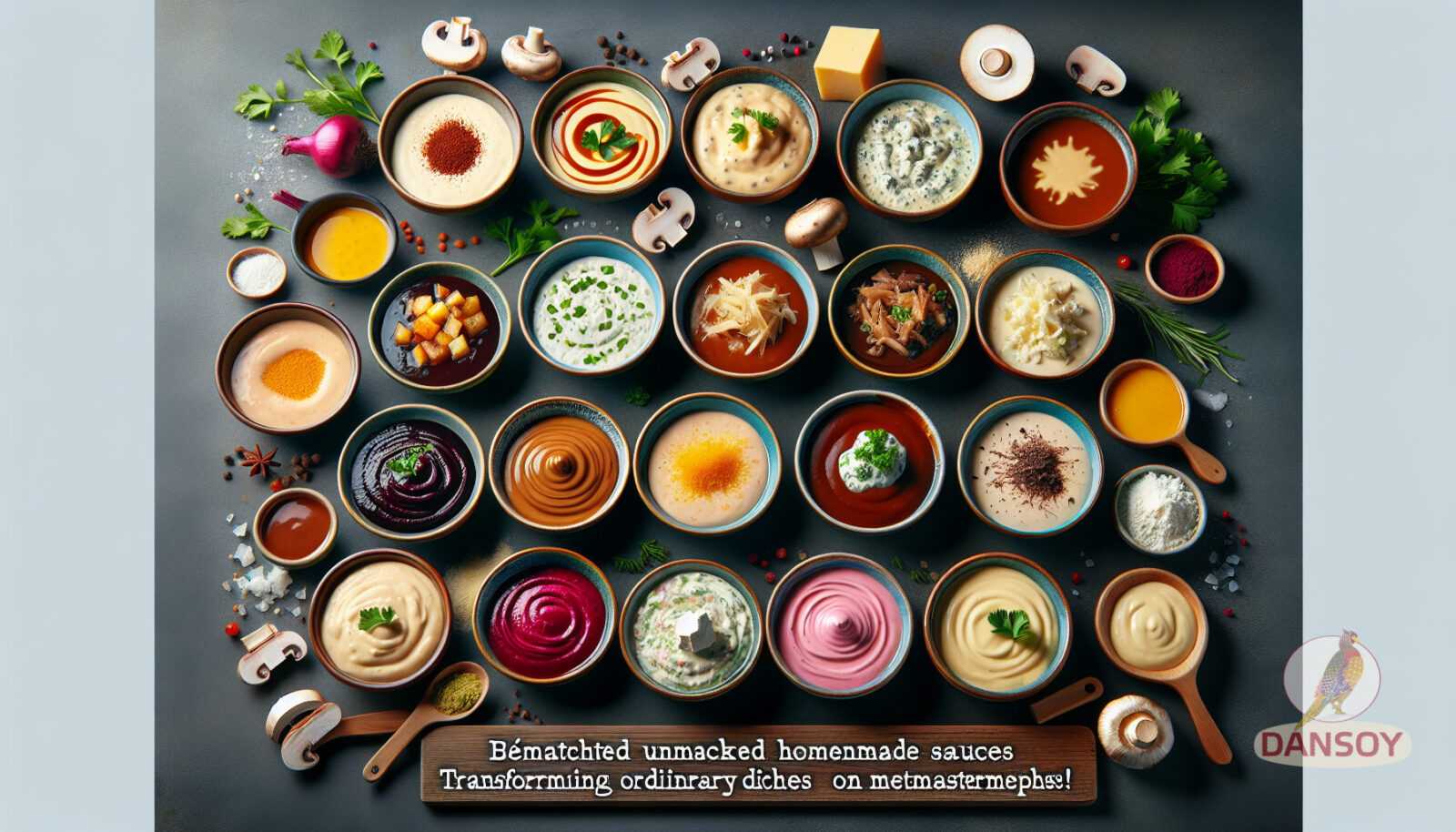 Illustration for section: БешамельСоус ҐрібнийАджикаСоус Цікі-ЦікіБуряковий кв - Домашні соуси