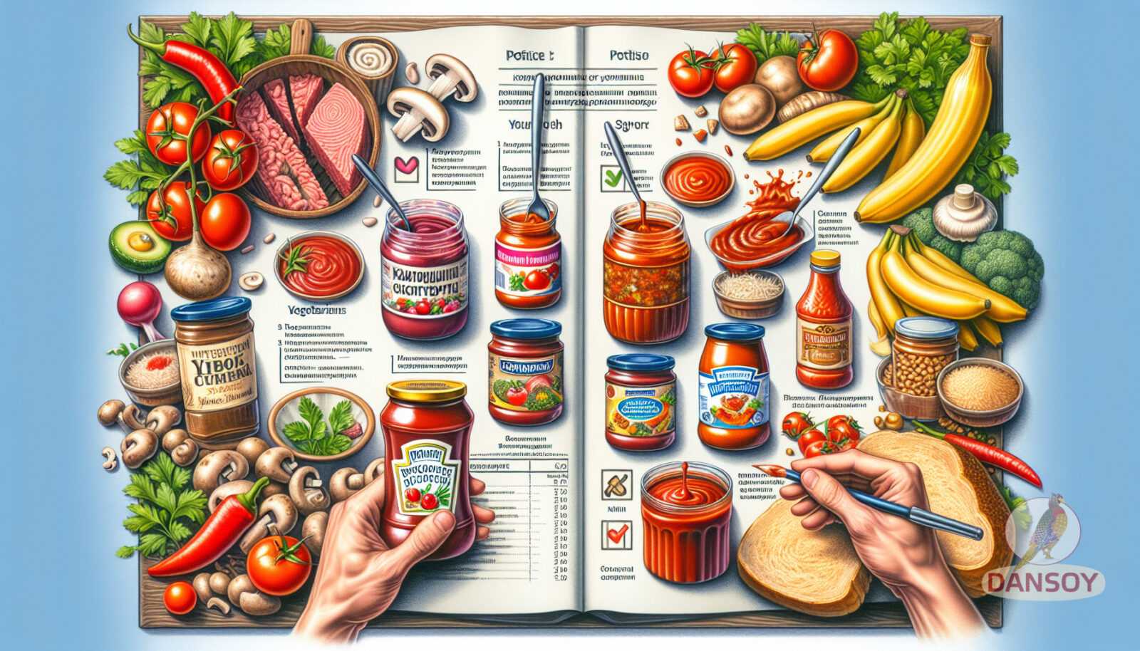 Illustration for section: Якщо ви дотримуєтесь певної дієти, варто враховувати ц - українські соуси