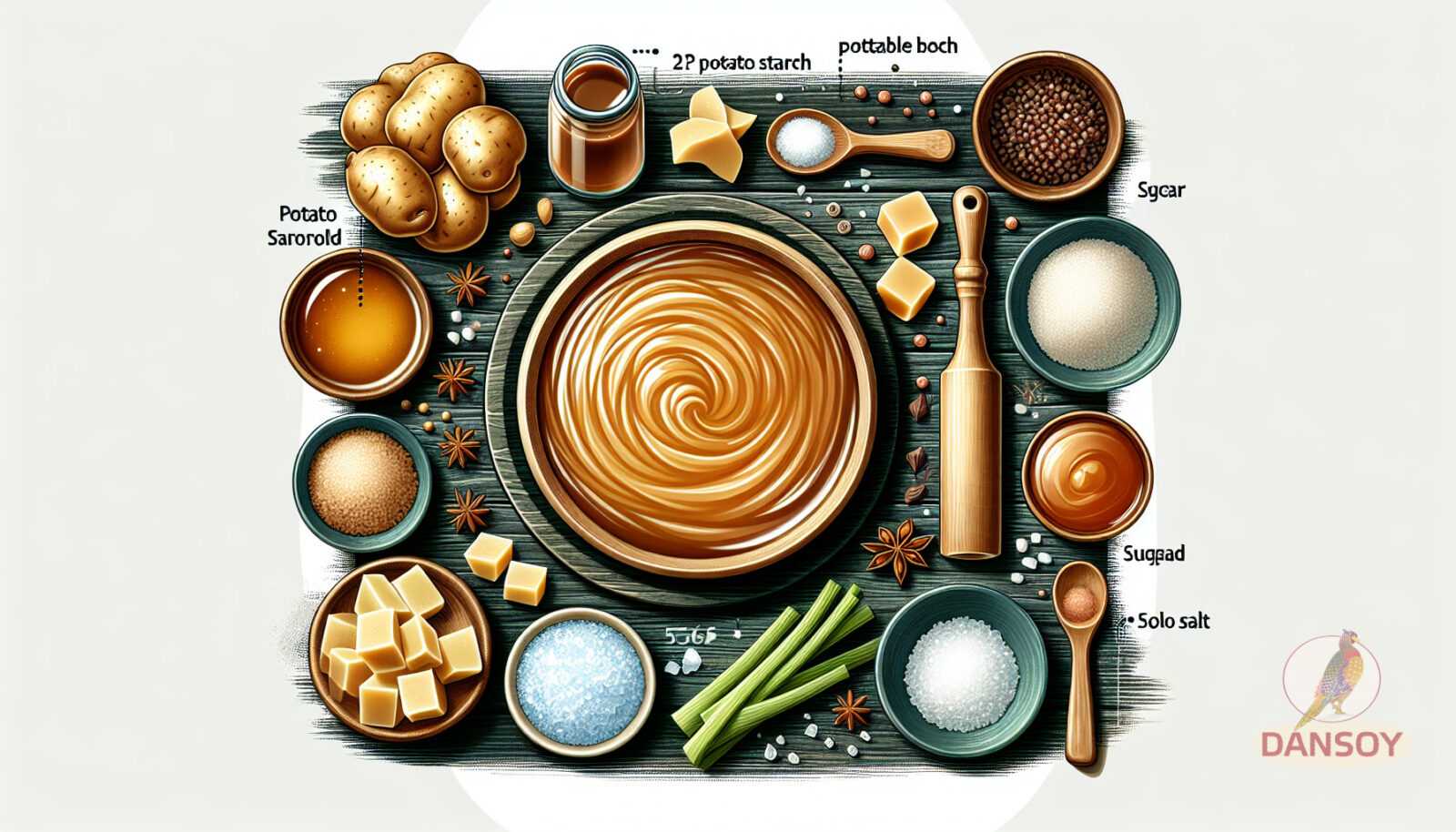 Illustration pour la section : 10. Gelée alimentaire La gelée alimentaire est une sauce délicieuse - Sauces végétaliennes pour le menu d'été