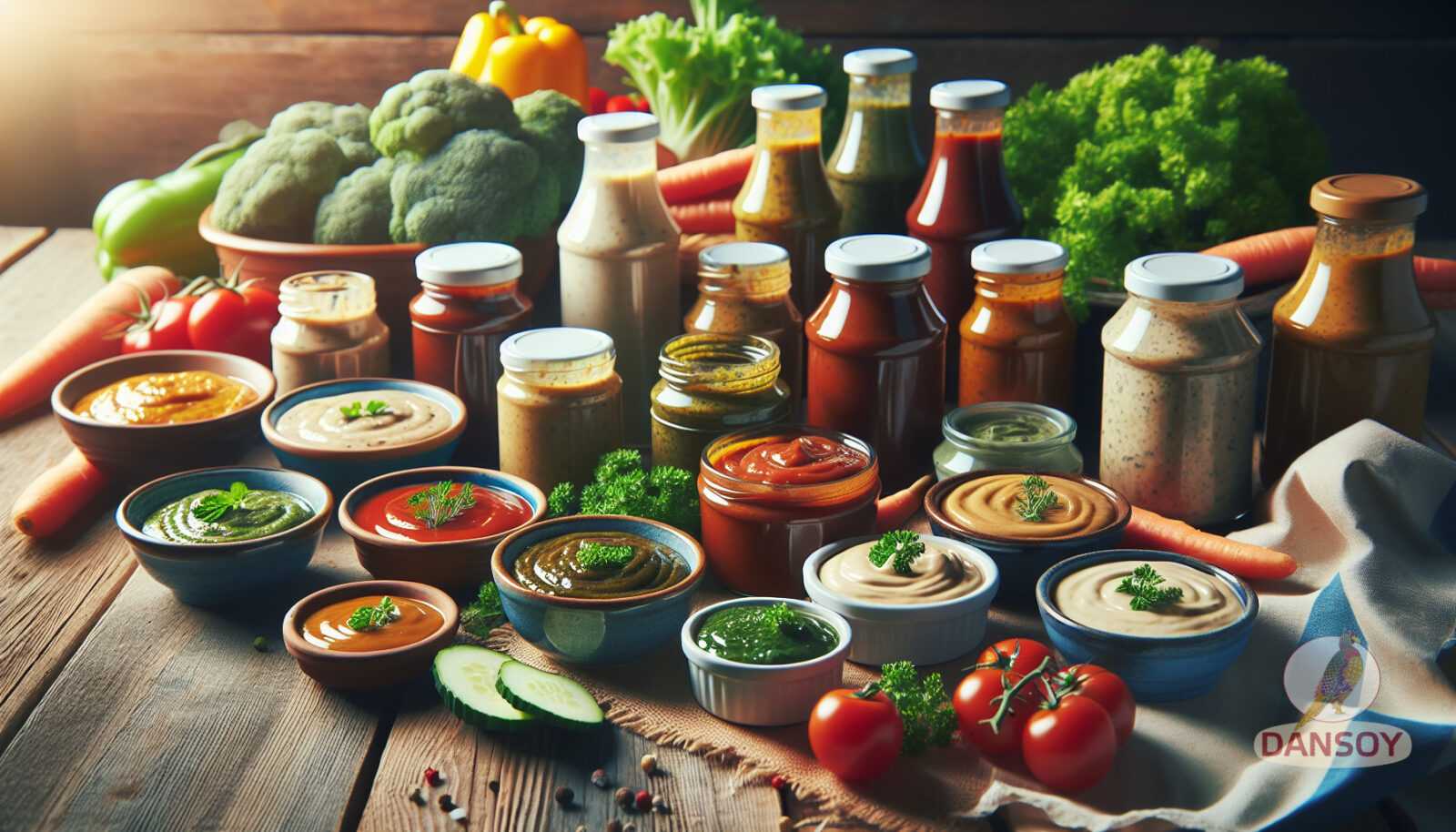 Vegetarische Saucen aus einer Vielzahl gesunder Menüs